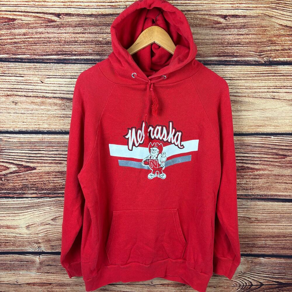 Vintage 1980s Champion University of Nebraska Huskers College Hoodie - Picture 2 of 8